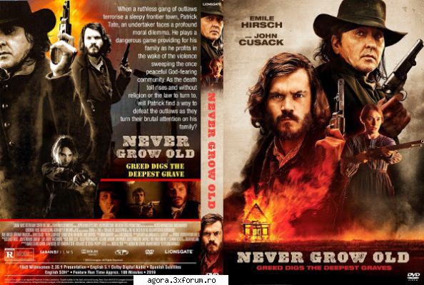 never grow old nu 

cand o banda nemiloasa de un oras de frontiera linistit, patrick se confrunta cu