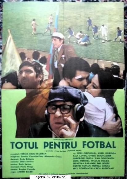 totul pentru fotbal (1978) 

 

intr-un mic orasel de provincie, totul merge struna, in afara