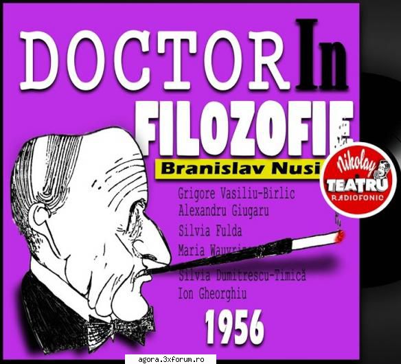 doctor filozofie (1956) (teatru branislav nuić doctor filozofie branislav doctor filozofie