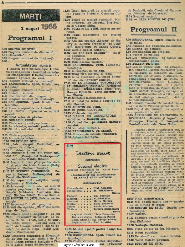 din pickwick town (1966) (teatru antoine -scaunul electric sau  din pickwick town regia paul