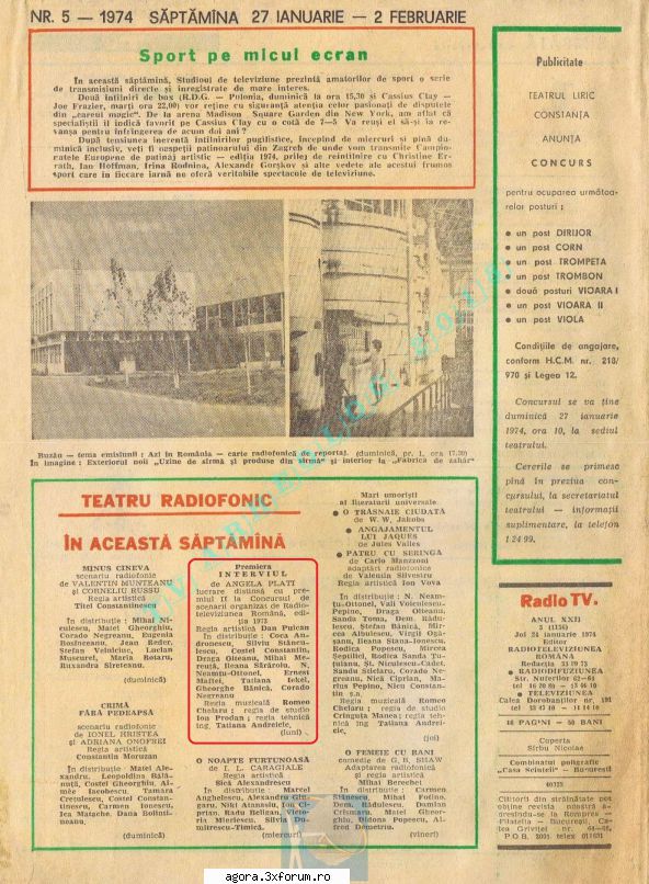 � Interviul (1974) (Teatru radiofonic) - Plati Angela - Interviul ( 28.I.1974 ) regia Dan - Teatru