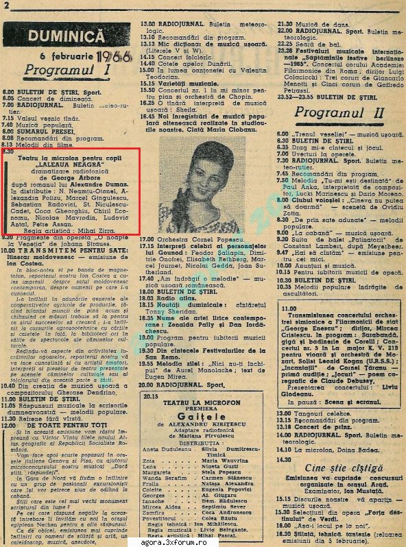� Laleaua neagră ( 1966 ) (Teatru radiofonic) - Dumas Alexandre ( fiul ) - Laleaua neagra ( - Teatru