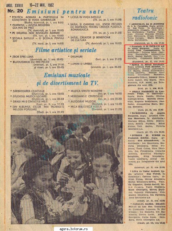 � O zi �ntr-un an (1982) (Teatru radiofonic) - Seymour Allan - O zi intr-un an ( 16.V.1982 ) - Teatru