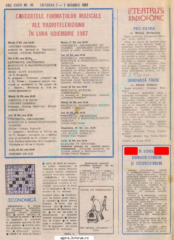 � Serenadă t�rzie (1987) (Teatru radiofonic) - Arbuzov Alexei - Serenada tarzie ( 06.XI.1987 ) - Teatru