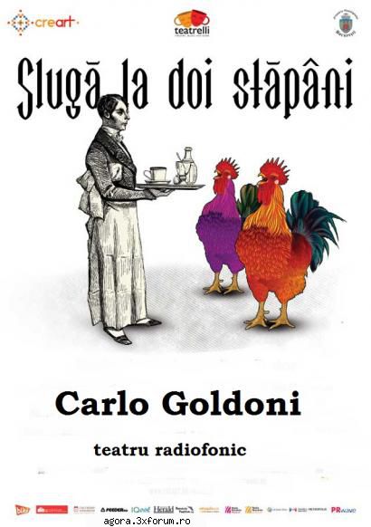 carlo goldoni - slugă la doi  florin vasiliu, lia vladimir aurelia sorescu, mircea nineta