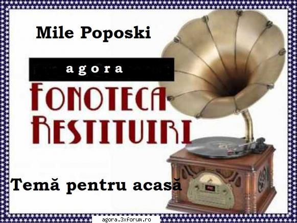 � Temă pentru acasă (1978) (Teatru radiofonic) - Mile Poposki - Temă pentru - Teatru
